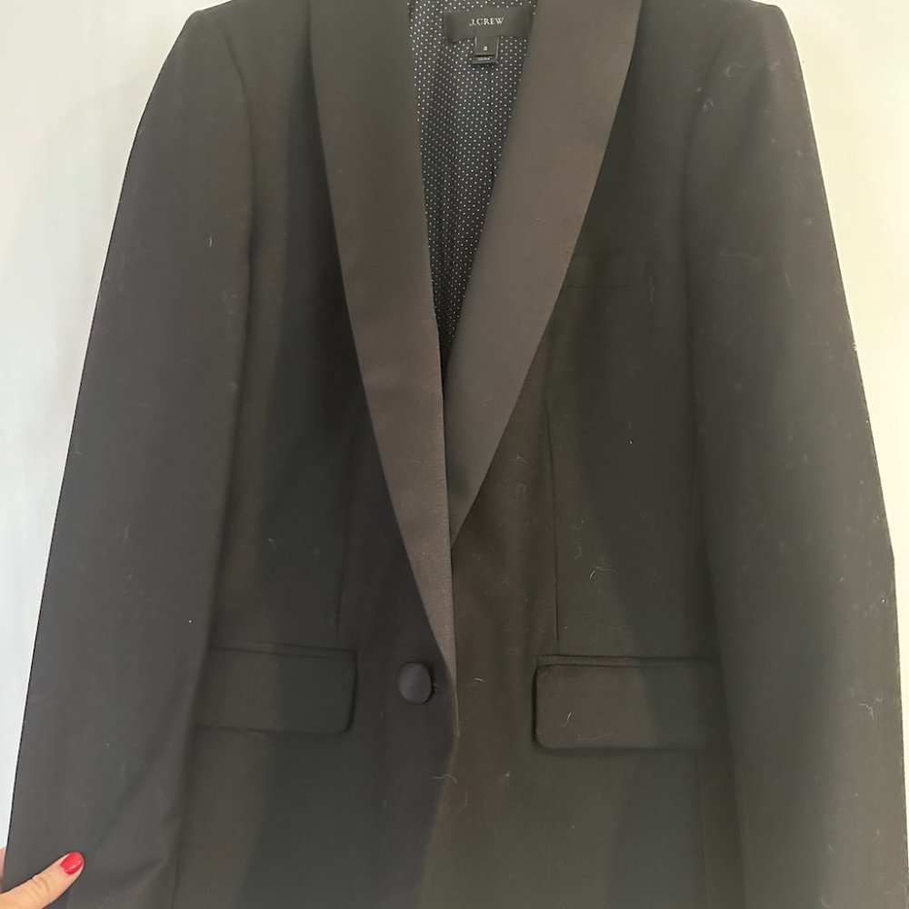 gently used j crew womens tuxedo blazer size 2